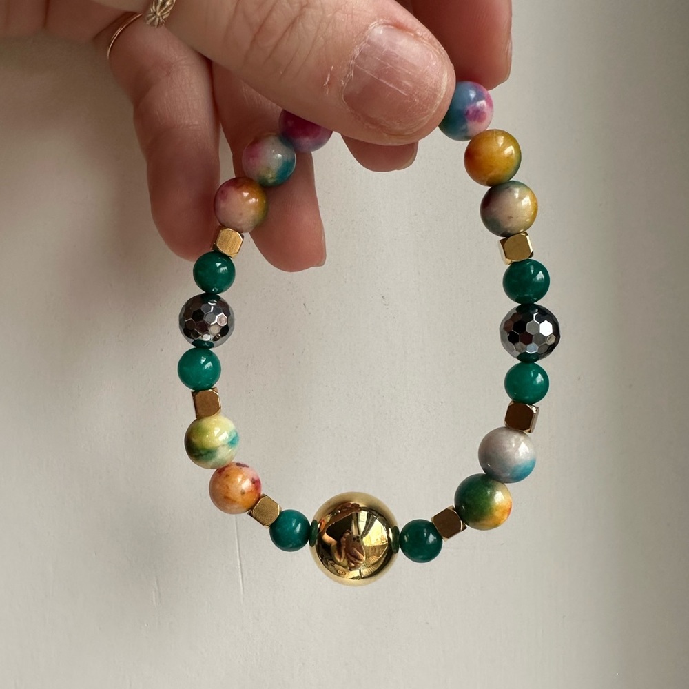 Green and Tie Dye Tjazelle One of a Kind